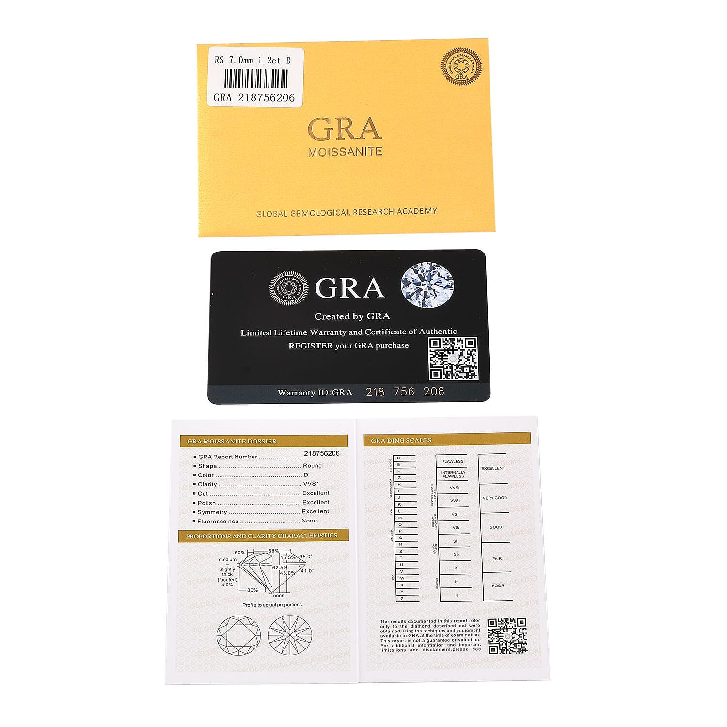Moissanite GRA Certified Solitaire Pendant with Chain (Size 20) in 18K Vermeil YG Plated Sterling Silver 1.20 Ct. Moissanite GRA Certified Solitaire Pendant with Chain (Size 20) in 18K Vermeil YG Plated Sterling Silver 1.20 Ct.