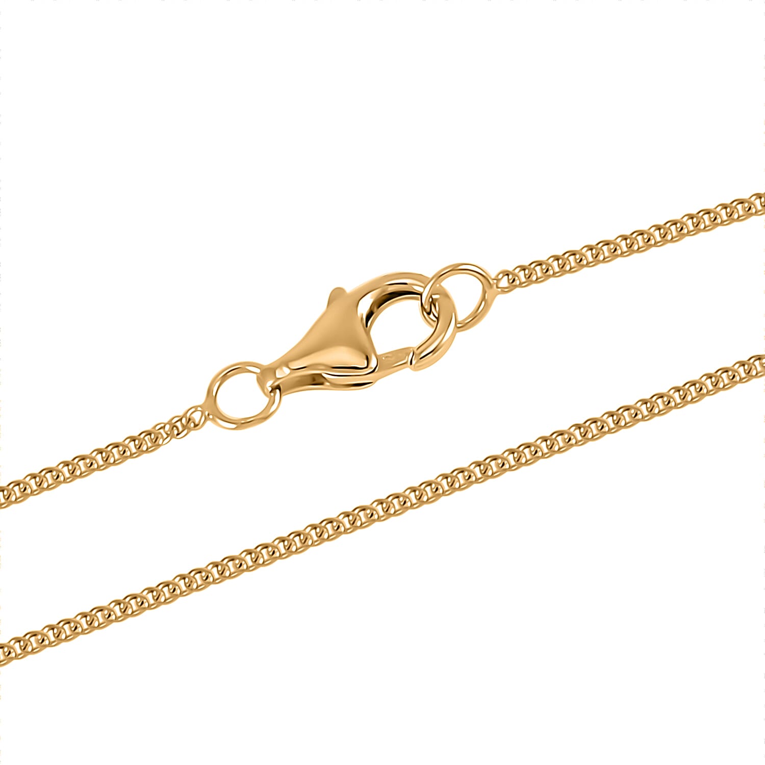 Lucy Q Drop Collection - Pendant with Chain (Size 18) in 18K Vermeil Yellow Gold Plated Sterling Silver.