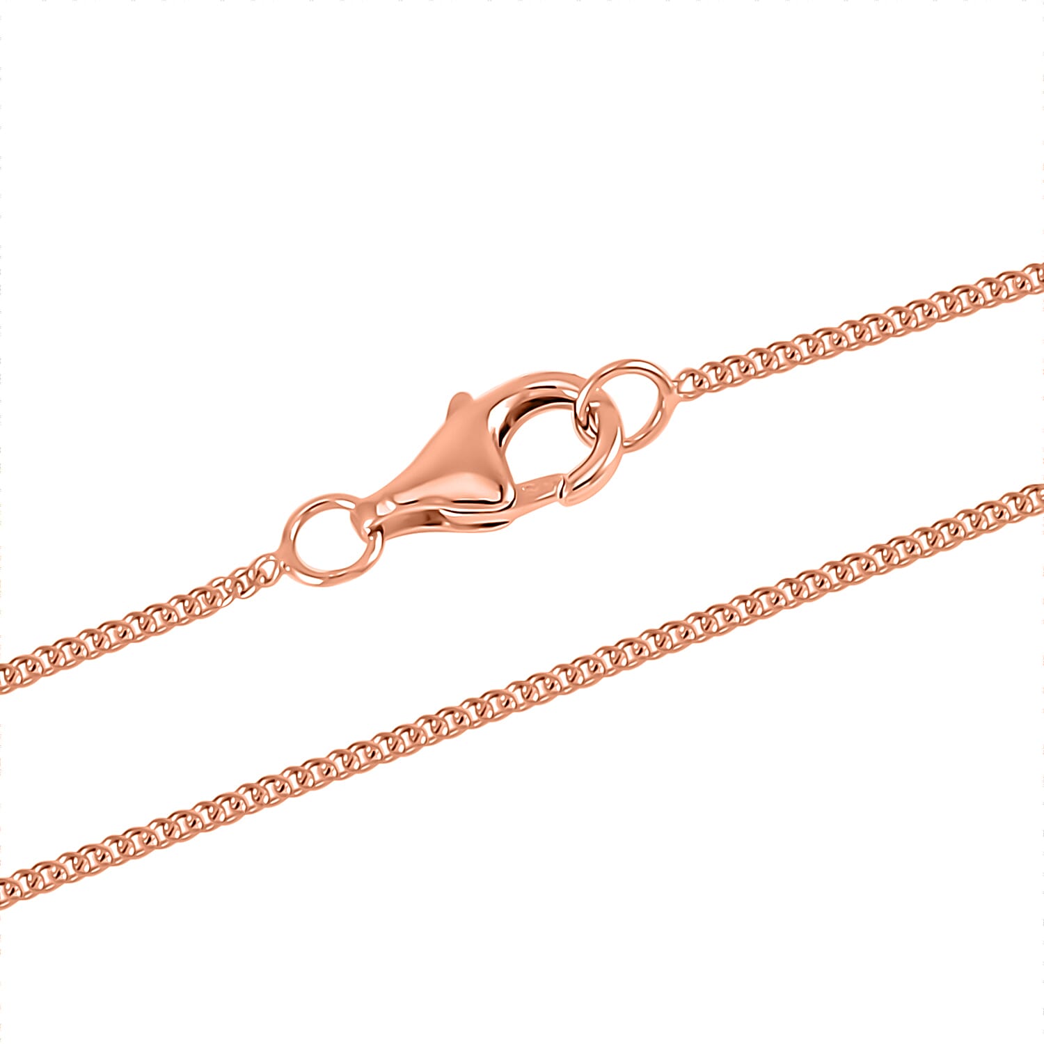 Lucy Q Drop Collection - Pendant with Chain (Size 18) in 18K Vermeil Rose Gold Plated Sterling Silver.