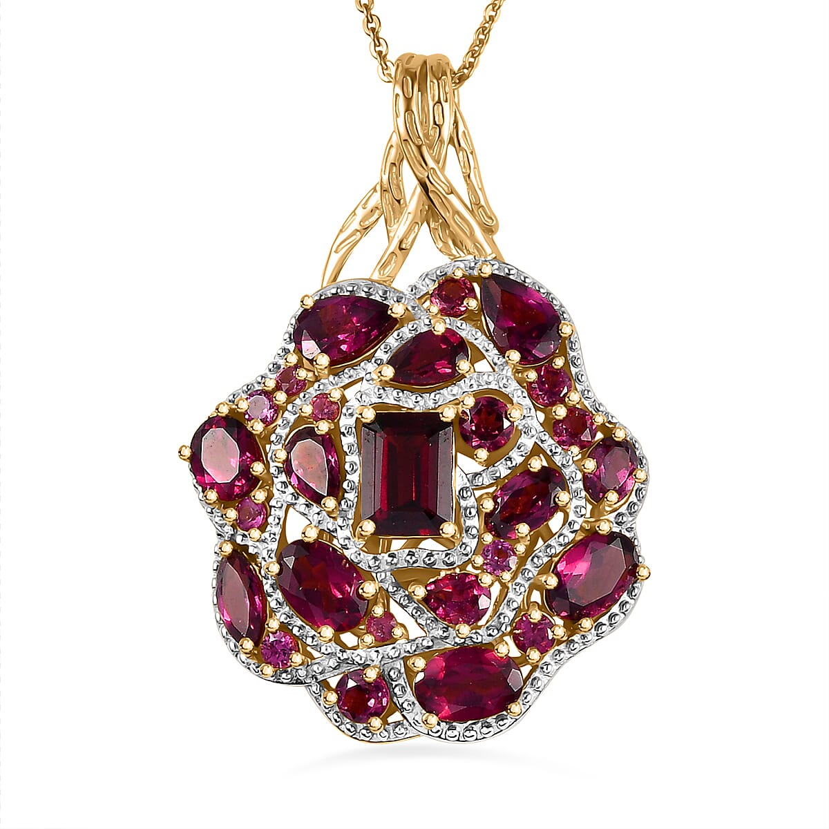 14k gold vermeil sterling silver genuine high quality ruby emerald sapphire pendant necklace