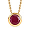 African Ruby Pendant with Chain (Size 20) in 18K YG Vermeil Sterling Silver  1.300  Ct.