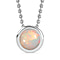Ethiopian Opal Pendant with Chain (Size 20) in Rhodium Overlay Sterling Silver  0.600  Ct.