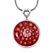 Red Colour Murano Style Glass Pendant with Snake Chain (Size 24) 25.00 Ct.