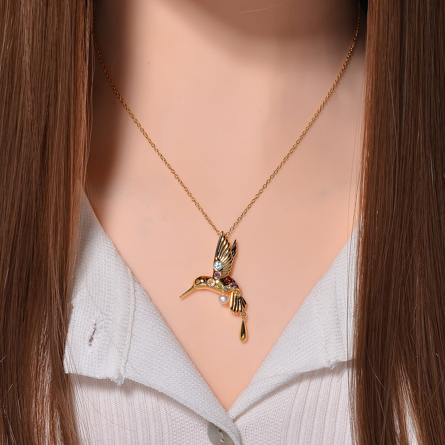 Lucy Q Creature Collection - Pendant with Chain (Size 18) in 18K Vermeil YG Plated Sterling Silver.