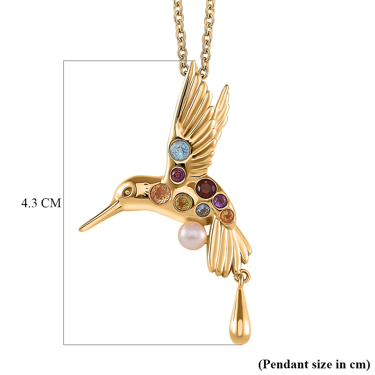 Lucy Q Creature Collection - Pendant with Chain (Size 18) in 18K Vermeil YG Plated Sterling Silver.