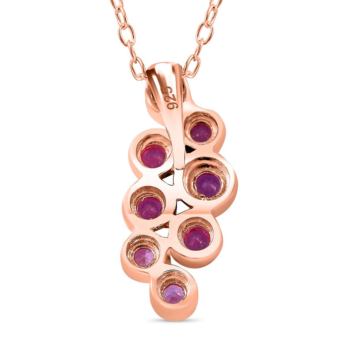 Madagascan Pink Sapphire Pendant with Chain (Size 20) in 18K Rose Gold Vermeil Sterling Silver 1.50 Ct Madagascan Pink Sapphire Pendant with Chain (Size 20) in 18K Rose Gold Vermeil Sterling Silver 1.50 Ct