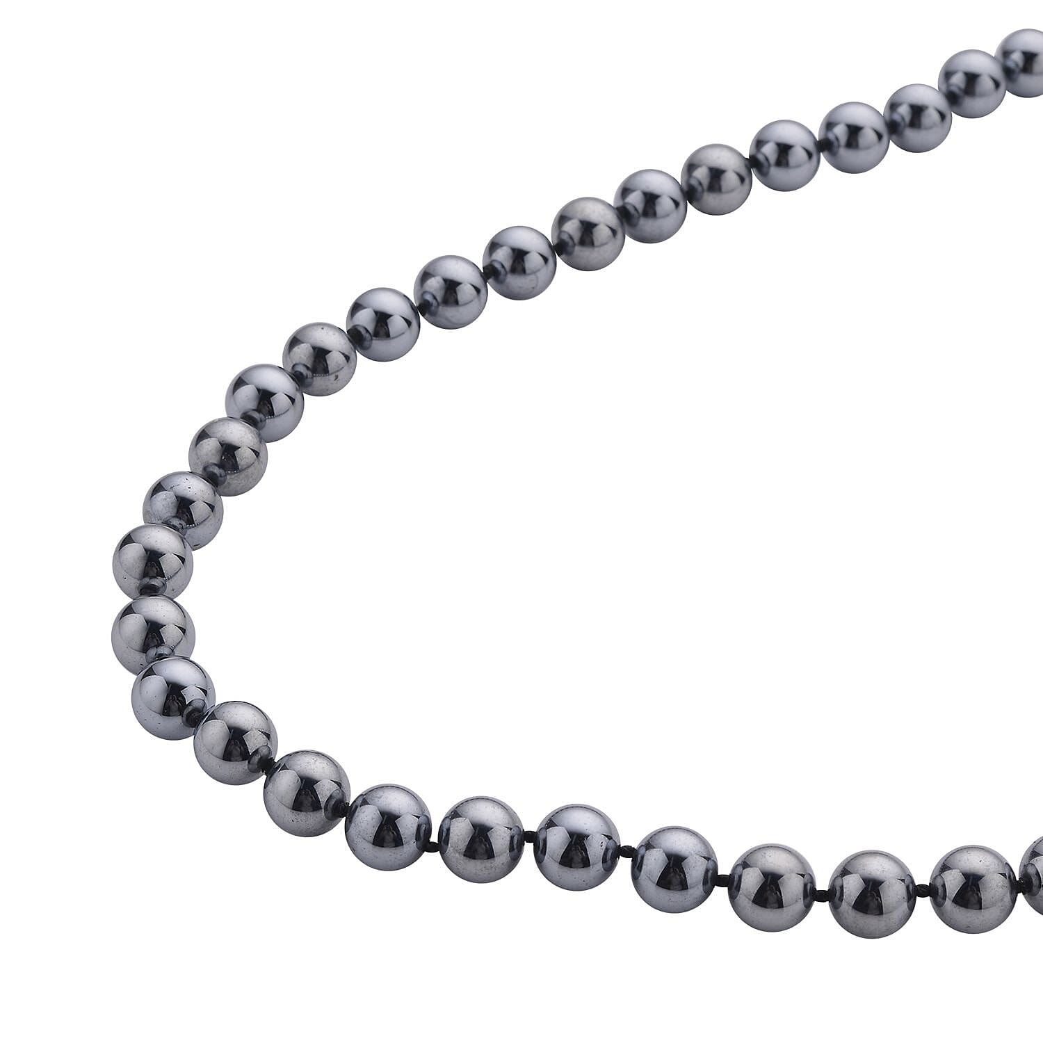 Terahertz Beads Necklace (Size 18-2) in Sterling Silver with free bracelet