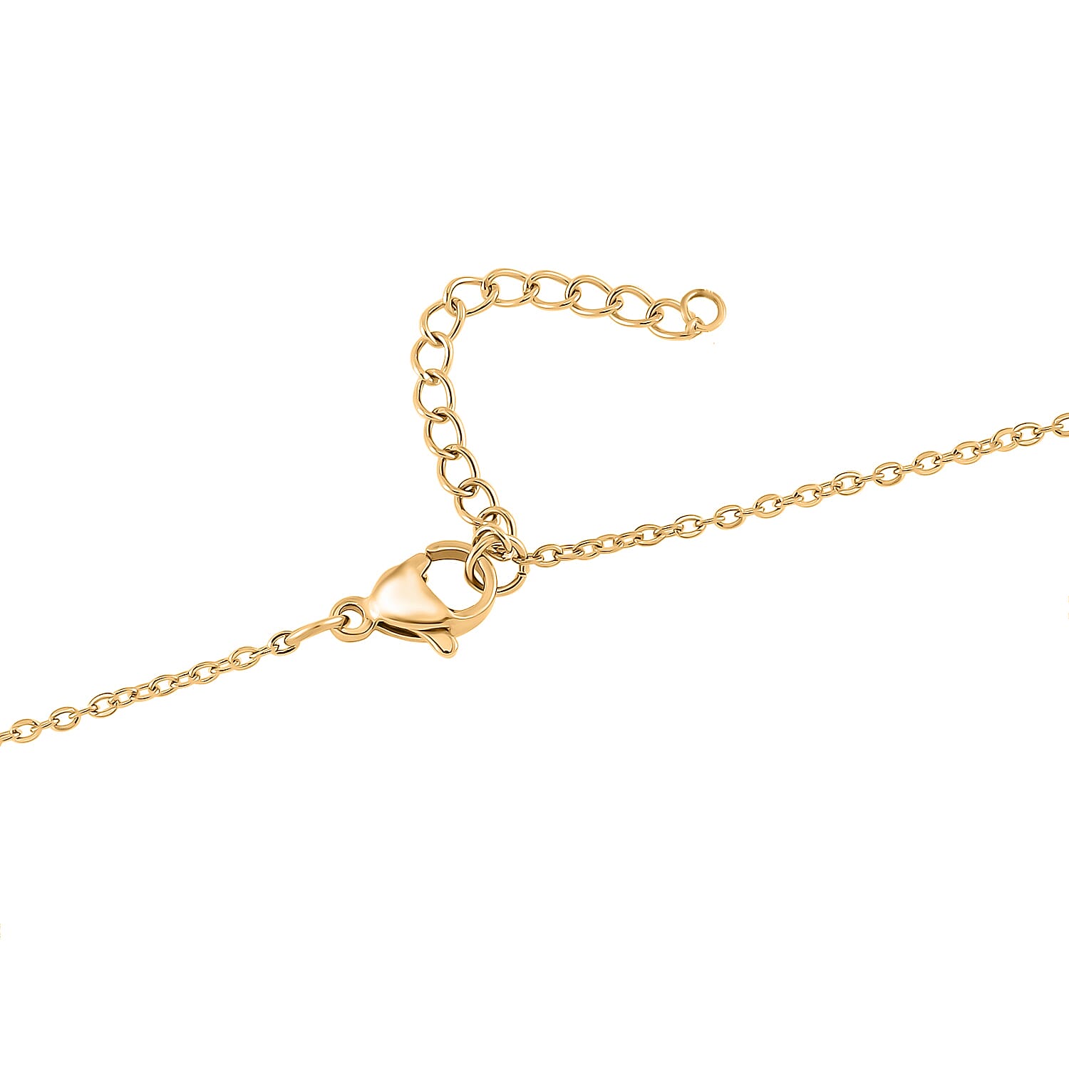 2 Piece Set - White Crystal Necklace and Earring with Push Back