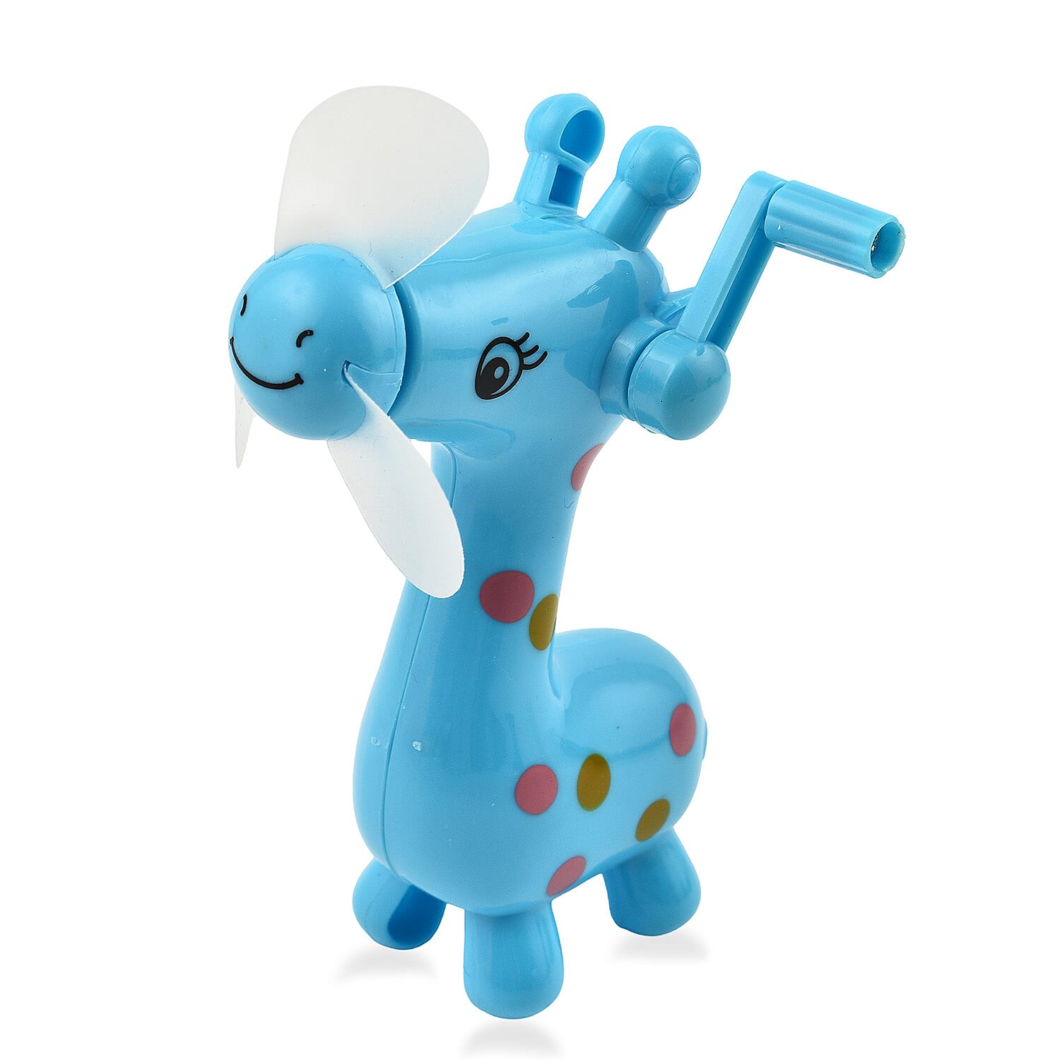 Set of 3 Wind Up Giraffe Fan - Yellow, Pink and Blue Set of 3 Wind Up Giraffe Fan - Yellow, Pink and Blue