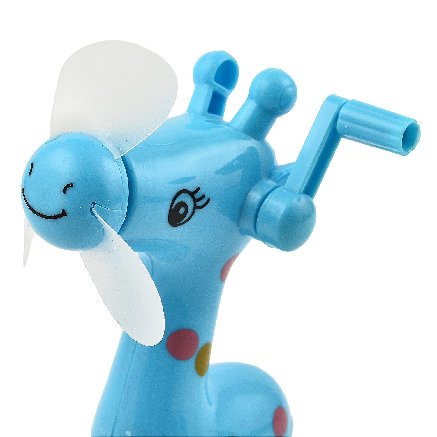 Set of 3 Wind Up Giraffe Fan - Yellow, Pink and Blue Set of 3 Wind Up Giraffe Fan - Yellow, Pink and Blue