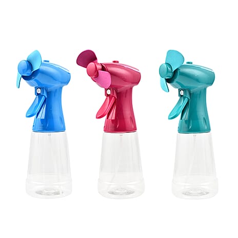 Stay Cool With Set of 3 Water Spray Fans
