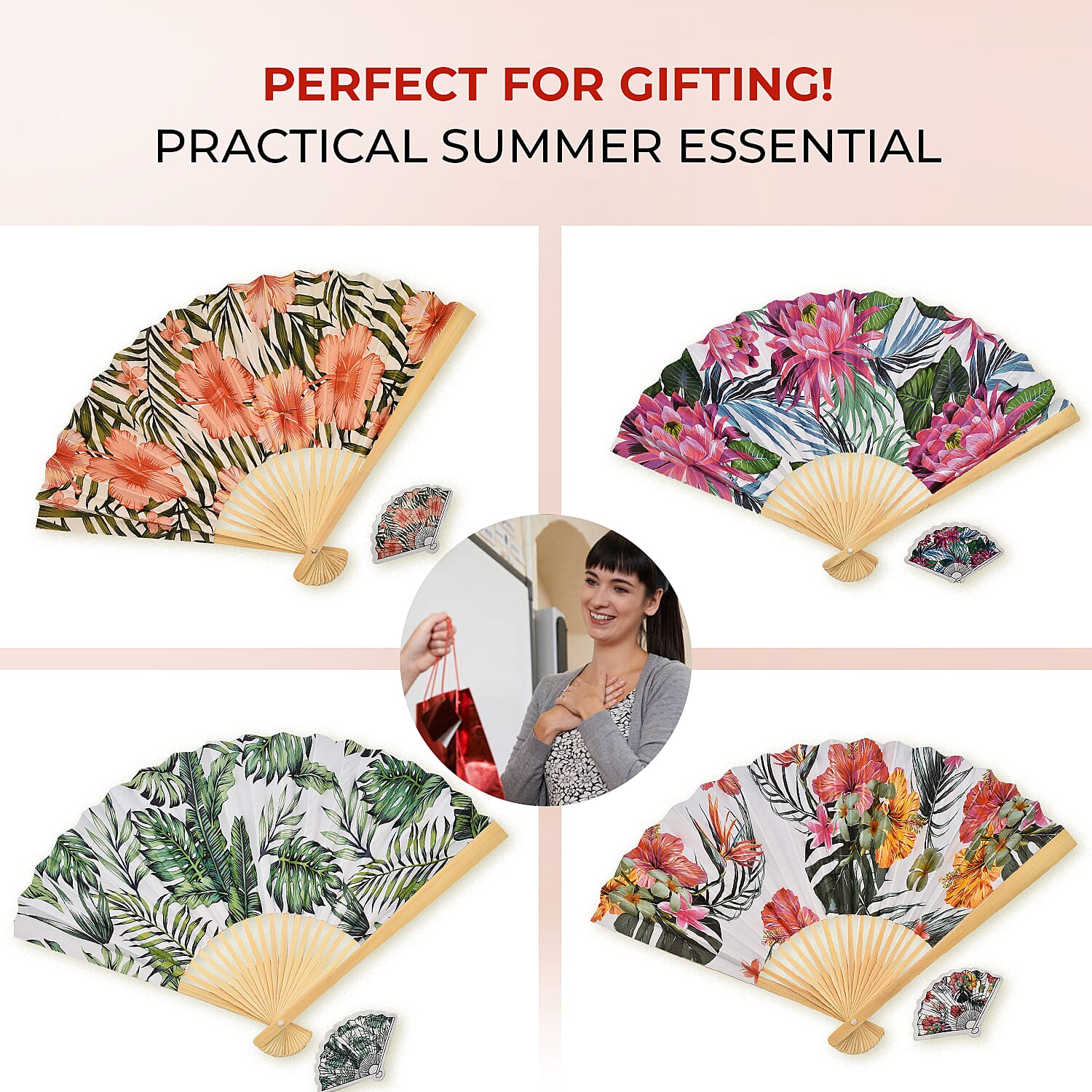 Set of 4 Decorative Hand Fans Set of 4 Decorative Hand Fans