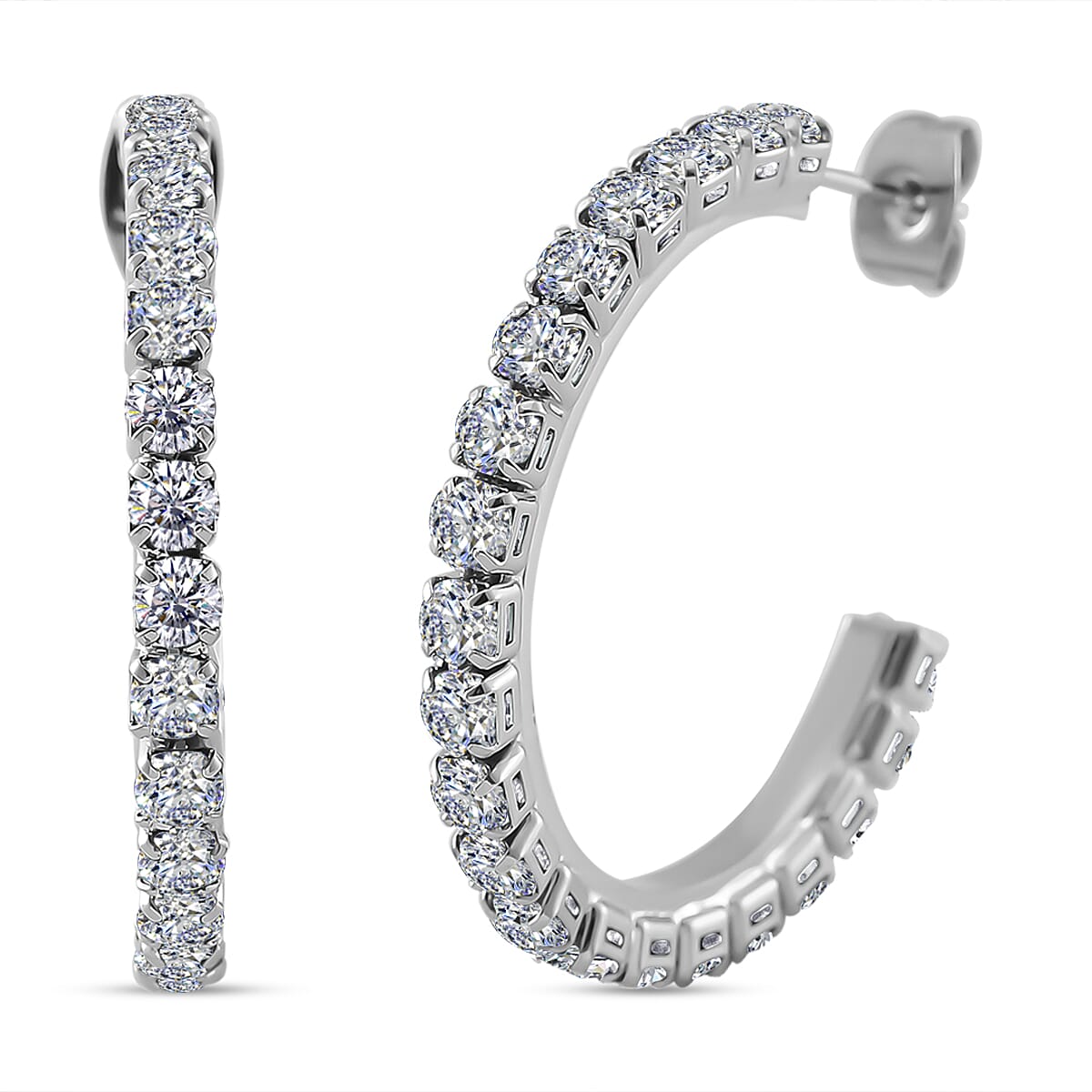 3 Piece Set - Bracelet, Hoop Earrings and Pendant with Chain