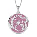 Purple Jade Pendant with Chain (Size 20) in Platinum and Rhodium Overlay Sterling Silver