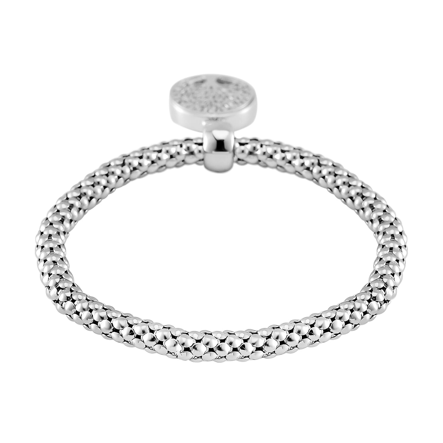 Set of 3 - White Austrian Tree Crystal Charms Bracelet (Size 7.5)