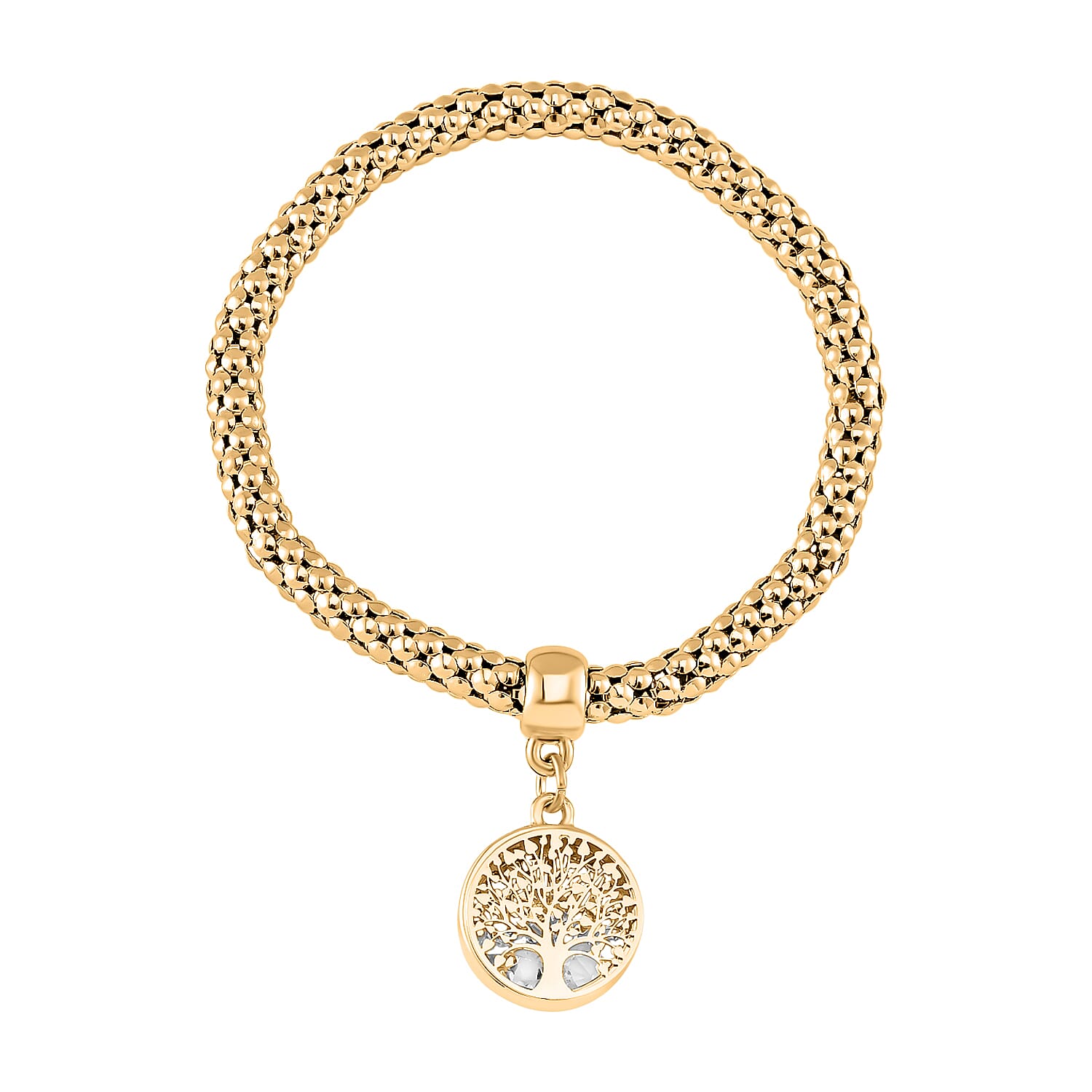 Set of 3 - White Austrian Tree Crystal Charms Bracelet (Size 7.5)