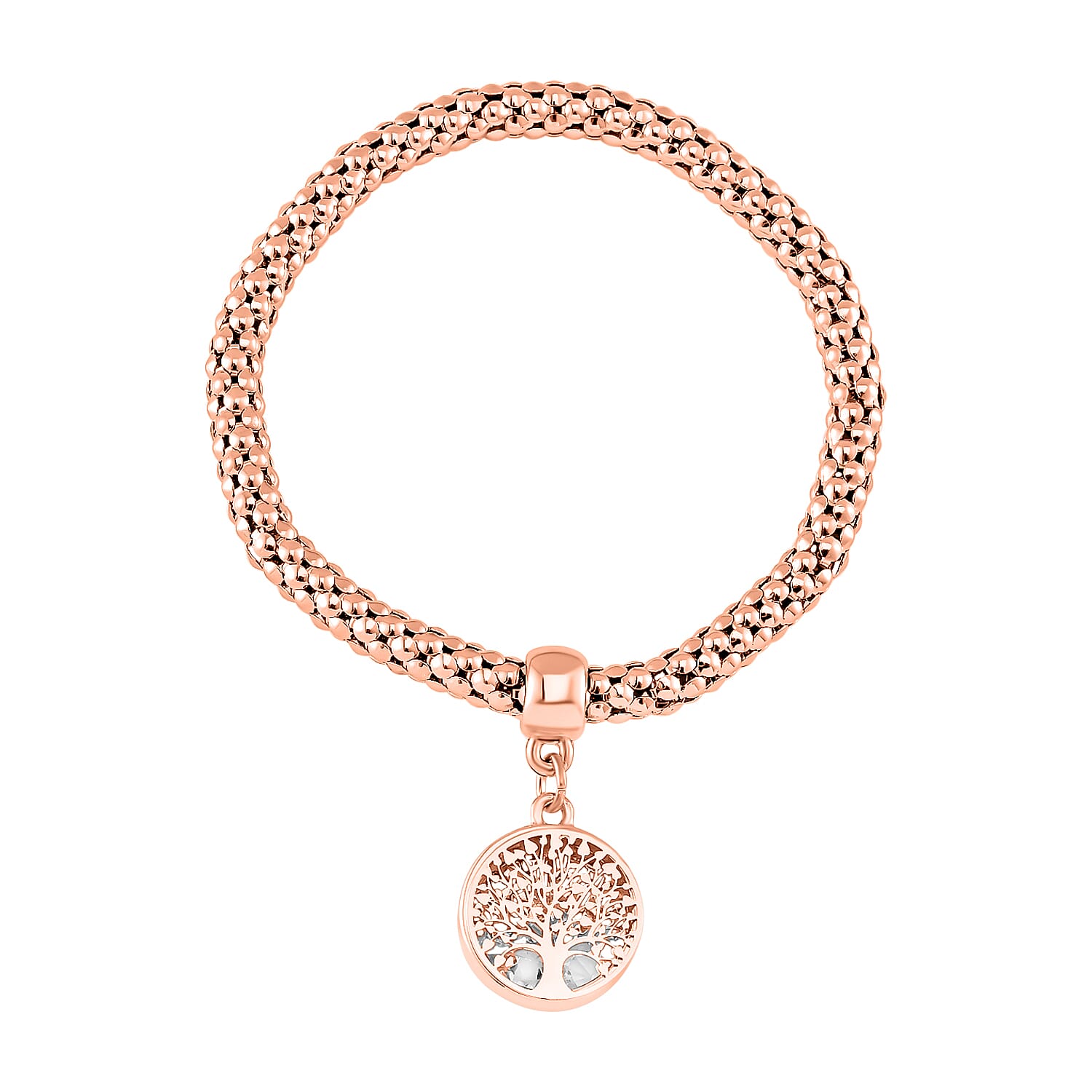 Set of 3 - White Austrian Tree Crystal Charms Bracelet (Size 7.5)