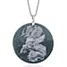 Exclusive Edition Natural Type A Olmec Jadeite Jade Dragon & Pheonix Pendant with Chain (Size 20) in Rhodium Overlay Sterling Silver 185.00 Ct