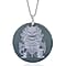 Exclusive Edition Natural Type A Olmec Jadeite Jade Dragon & Pheonix Pendant with Chain (Size 20) in Rhodium Overlay Sterling Silver 185.00 Ct