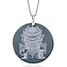 Exclusive Edition Natural Type A Olmec Jadeite Jade Dragon & Pheonix Pendant with Chain (Size 20) in Rhodium Overlay Sterling Silver 185.00 Ct