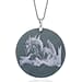 Exclusive Edition Natural Type A Olmec Jadeite Jade Dragon & Pheonix Pendant with Chain (Size 20) in Rhodium Overlay Sterling Silver 185.00 Ct