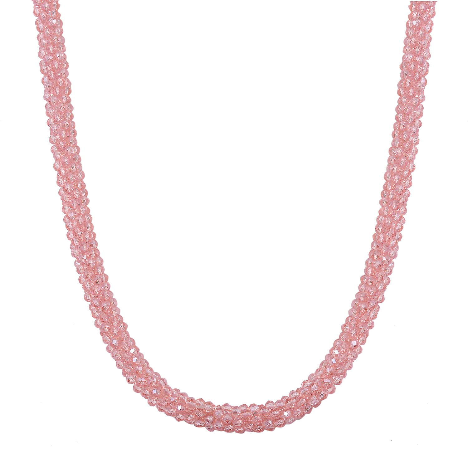 White Austrian Crystal Stone Necklace and Bracelet - 2 Piece Set