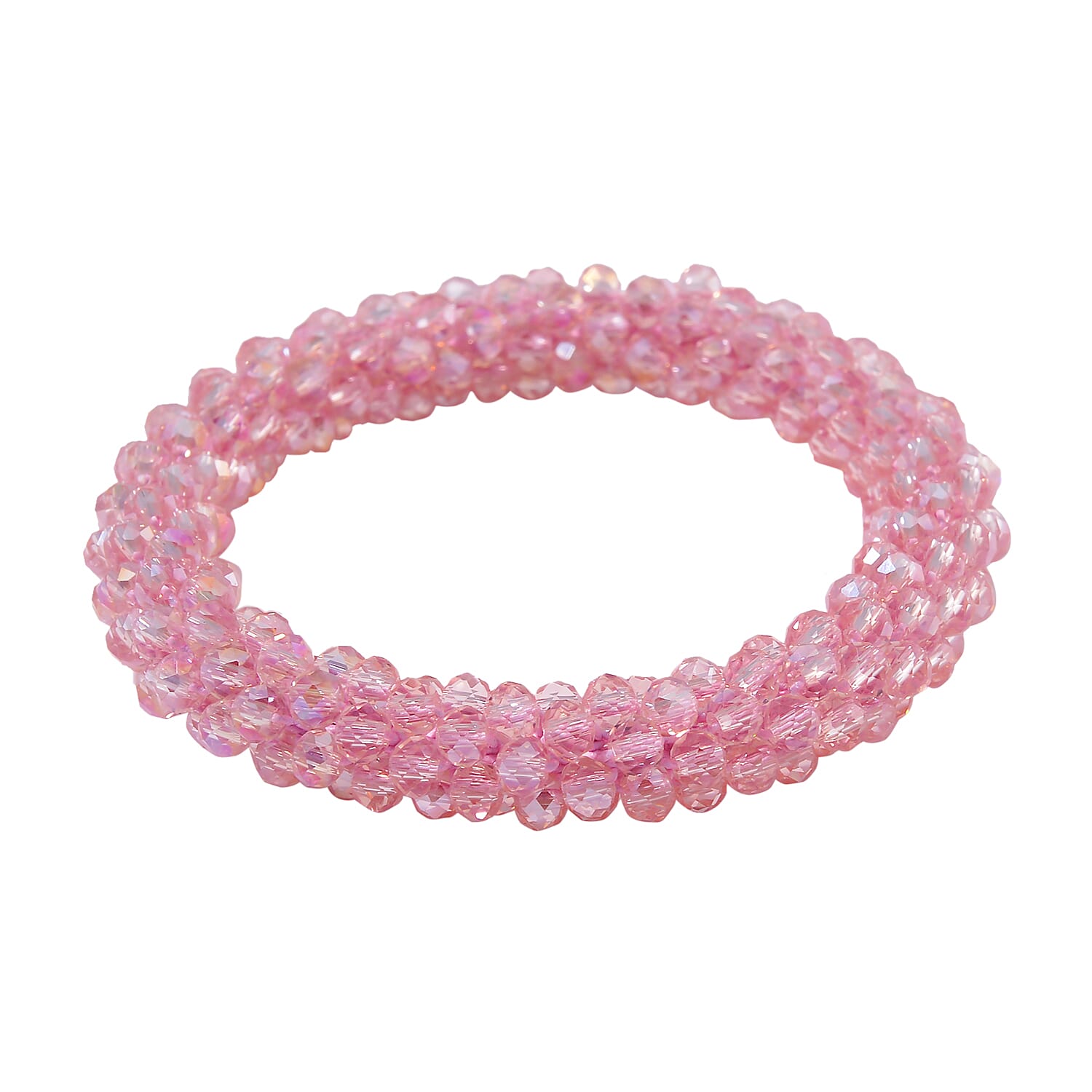 White Austrian Crystal Stone Necklace and Bracelet - 2 Piece Set