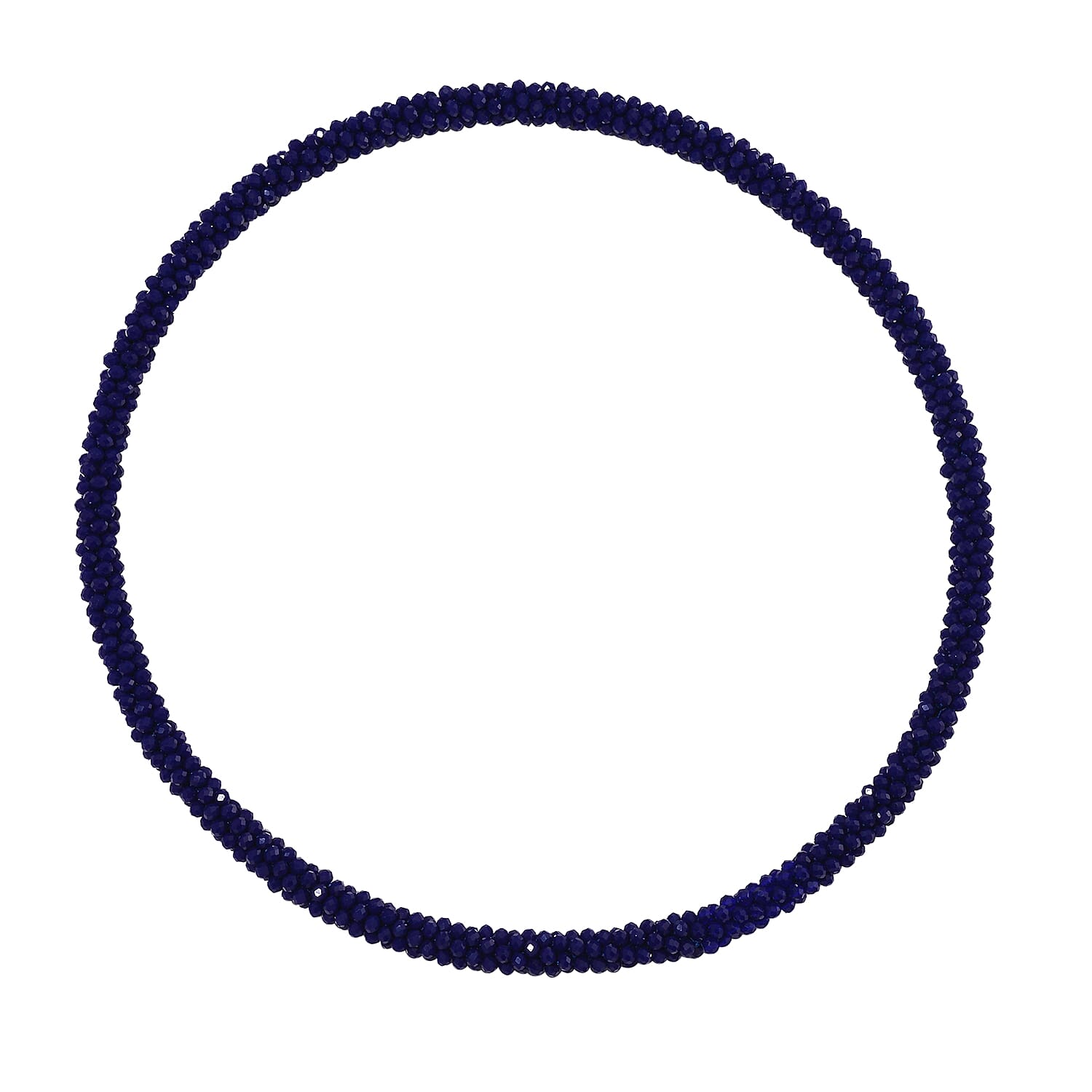 2 Piece Set -  Blue Austrian Crystal Necklace (Size 30) and Bracelet (Size 6.5-7)