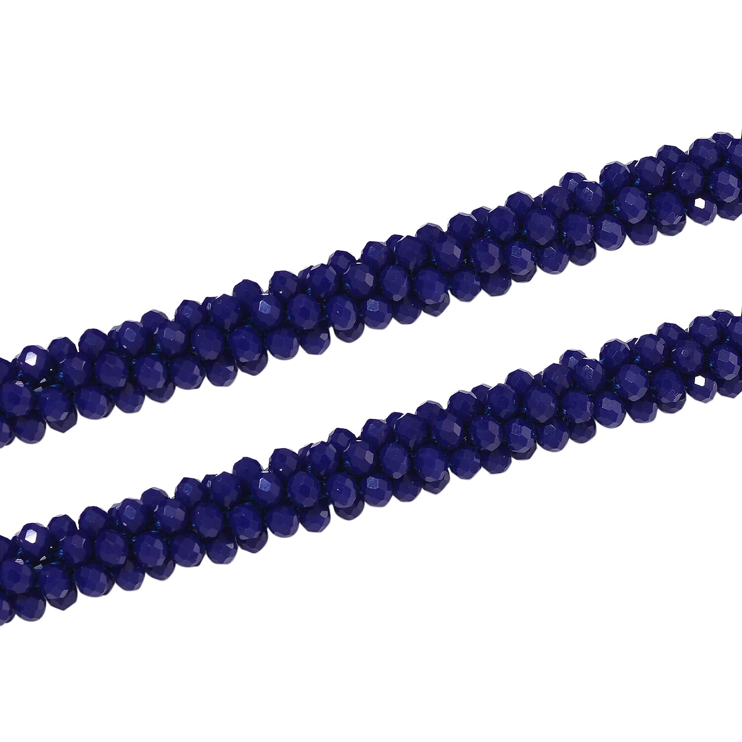 2 Piece Set -  Blue Austrian Crystal Necklace (Size 30) and Bracelet (Size 6.5-7)