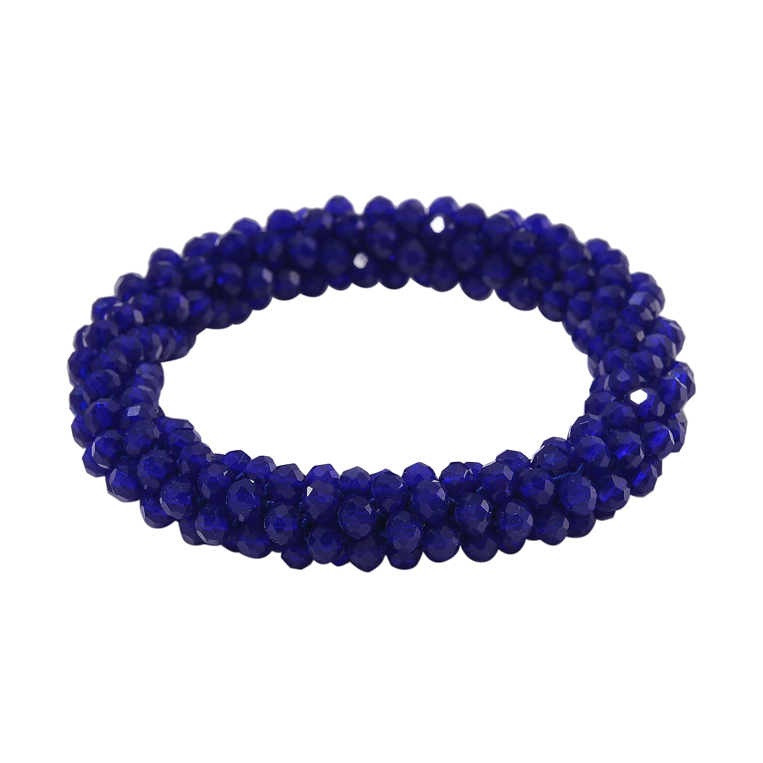 2 Piece Set -  Blue Austrian Crystal Necklace (Size 30) and Bracelet (Size 6.5-7)