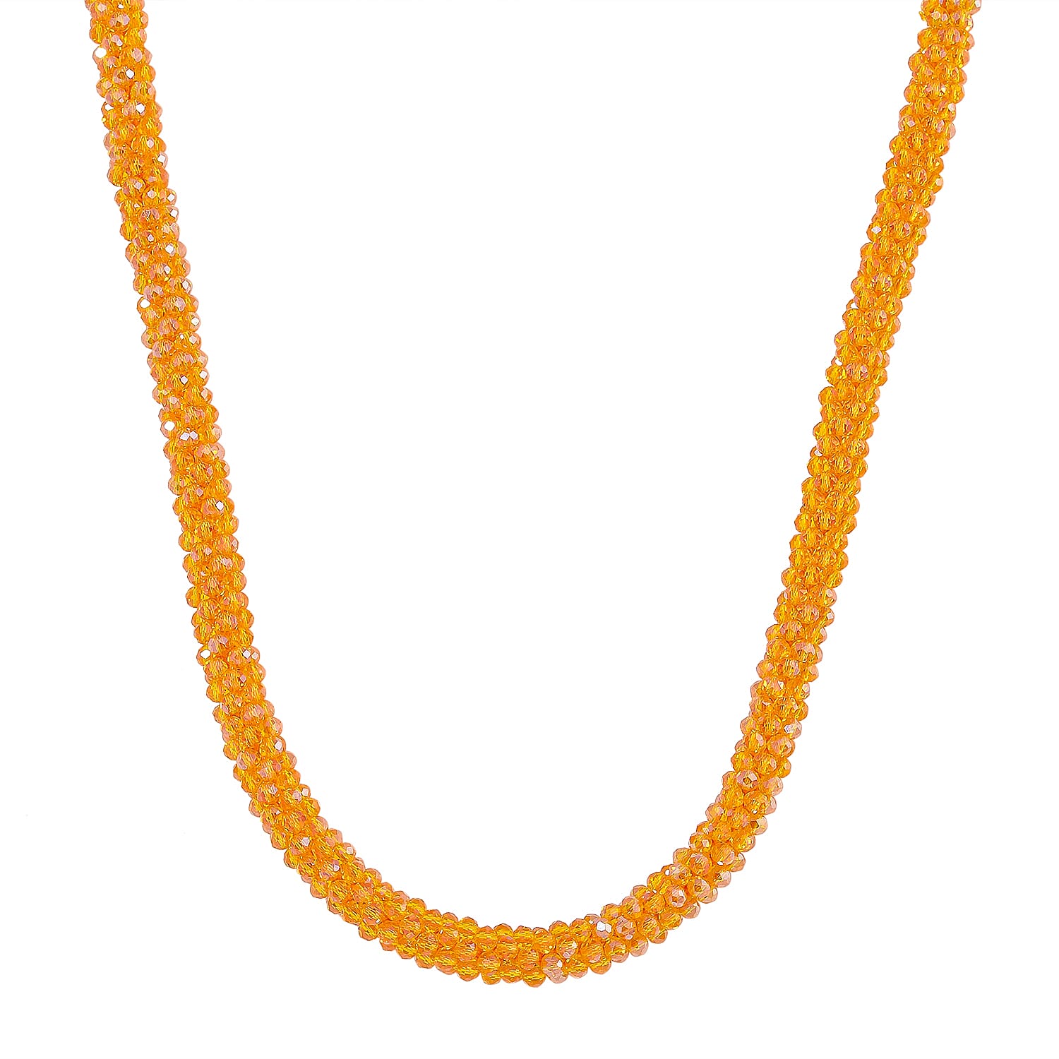 2 Piece Set -  Yellow Crystal Necklace and Bracelet