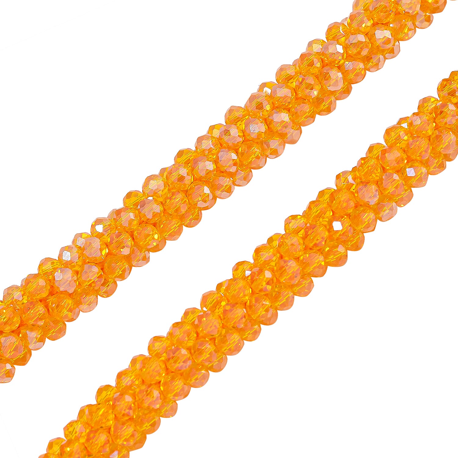 2 Piece Set -  Yellow Crystal Necklace and Bracelet