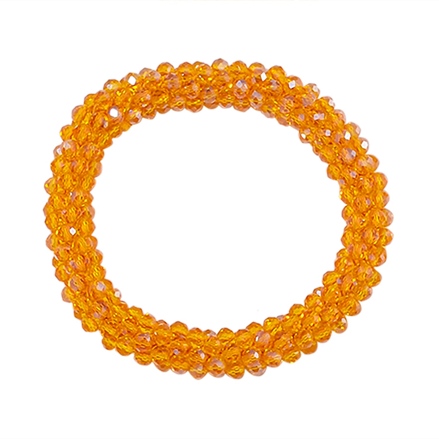 2 Piece Set -  Yellow Crystal Necklace and Bracelet