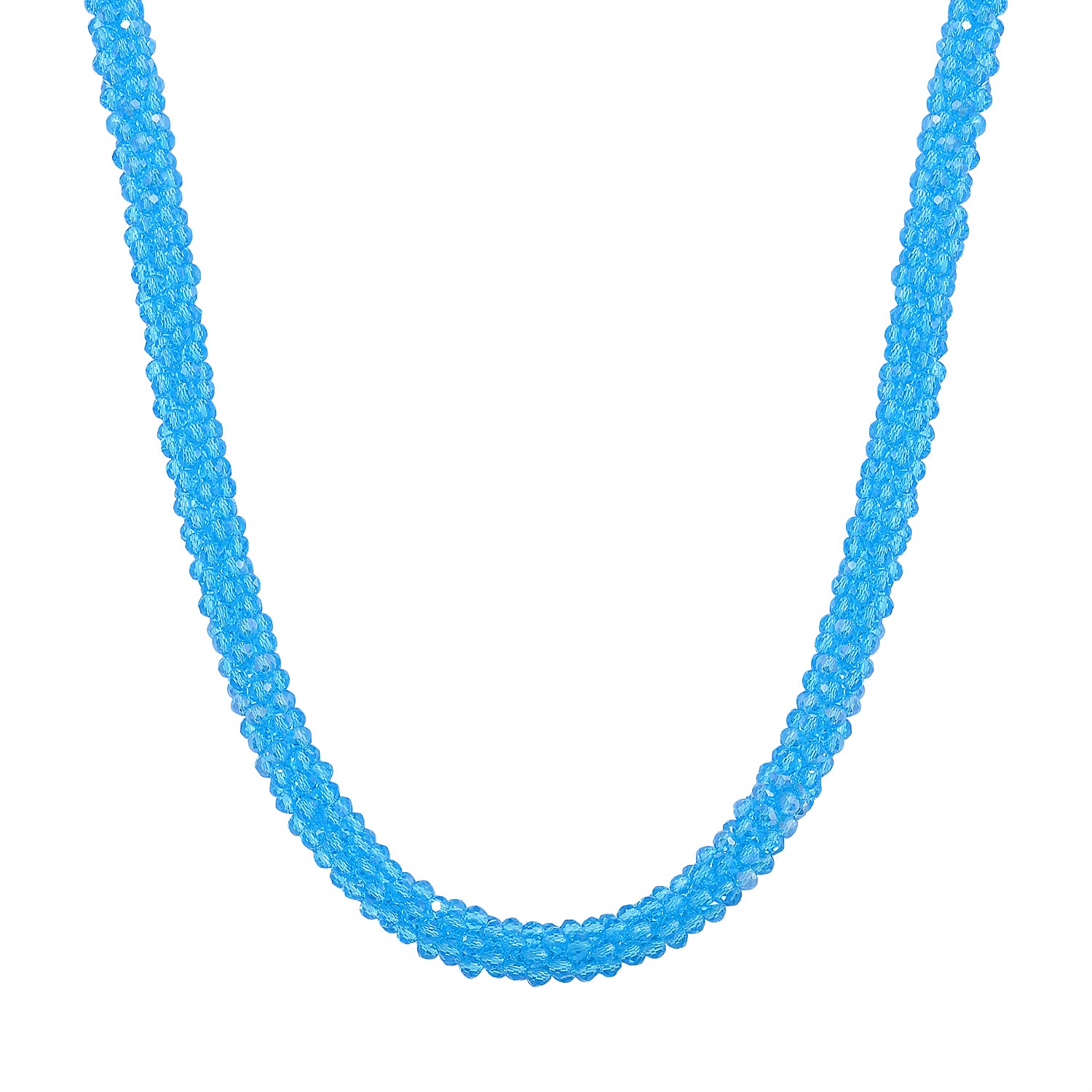 2 Piece Set -  Blue Crystal Necklace and Bracelet