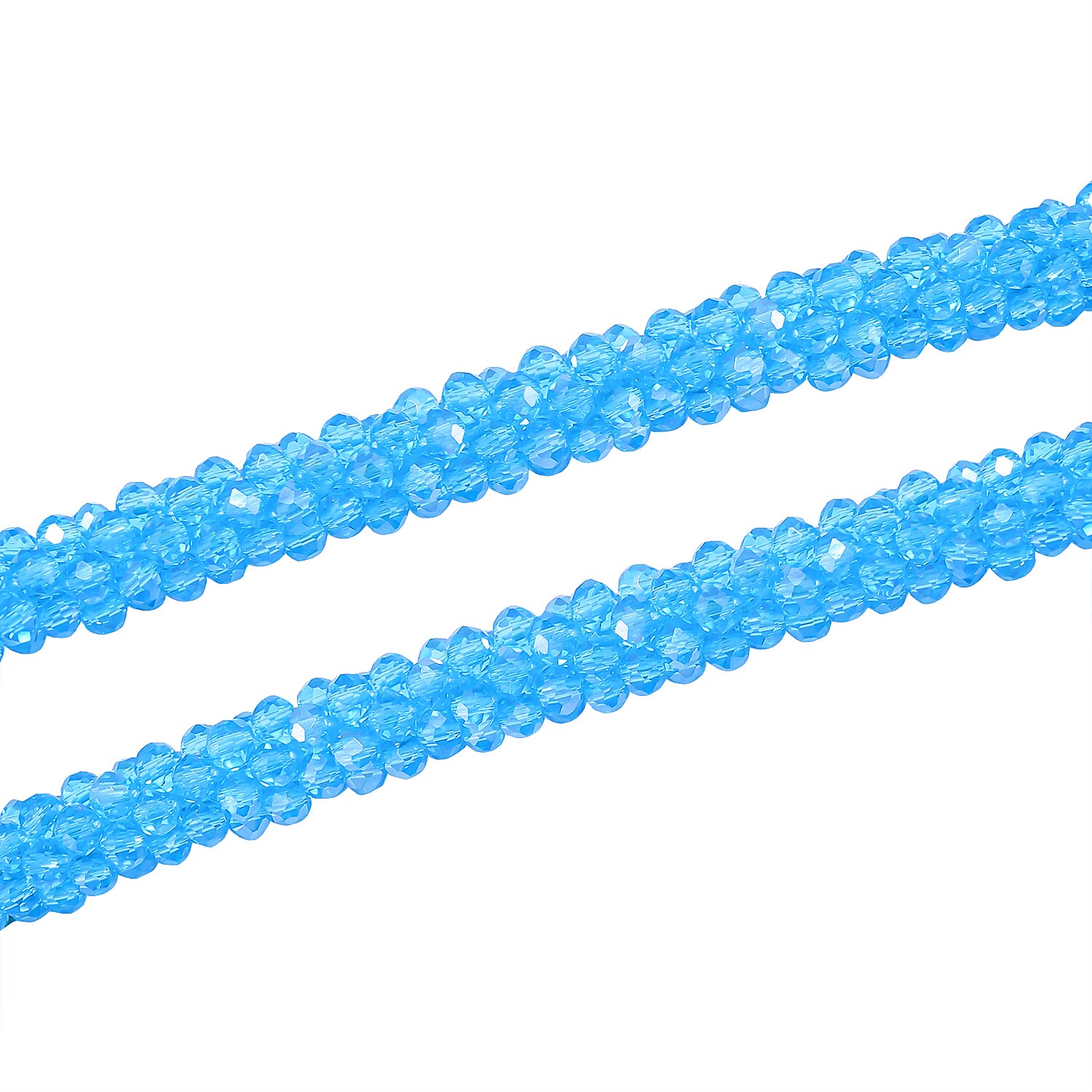 2 Piece Set -  Blue Crystal Necklace and Bracelet