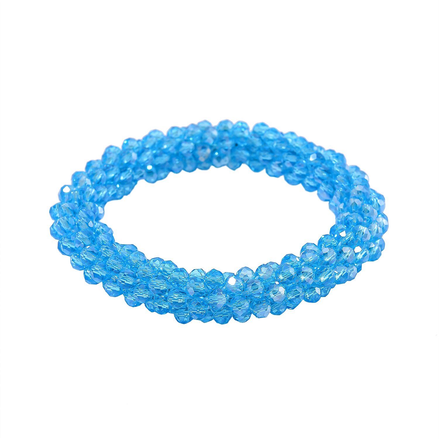 2 Piece Set -  Blue Crystal Necklace and Bracelet