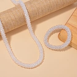 Crystal Beaded Necklace and Bracelet Set of 2
