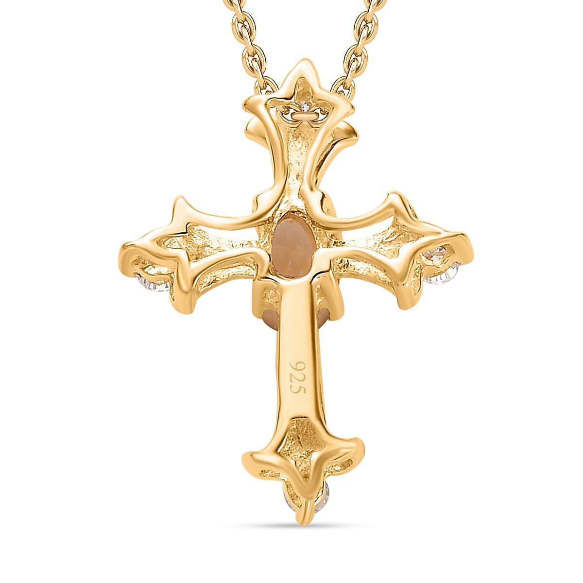 Citrine Pendant with Chain (Size 20) in 14K Gold Overlay Sterling Silver