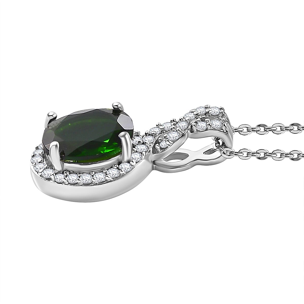 Rough Chrome Diopside, Prehnite, Peridot, White Quartz buy Pendant 1 3/4