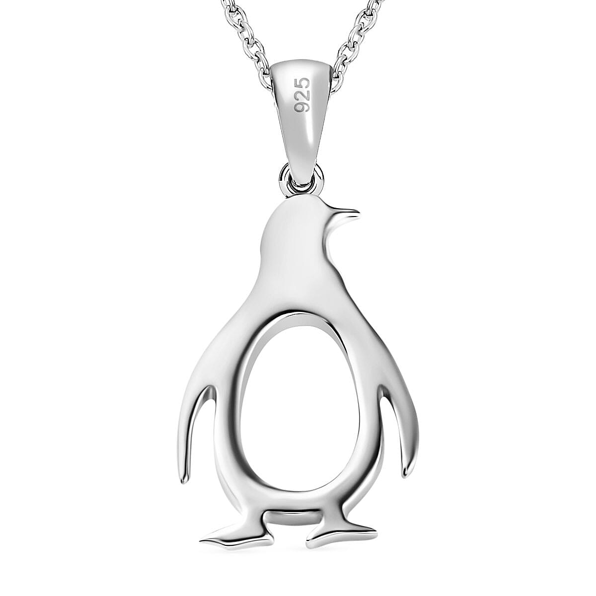 Pendant with Chain (Size 20) in rhodium Sterling Silver