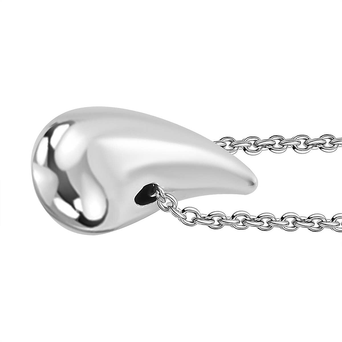 JCK Vegas Closeout - Sterling Silver Drop Pendant with Chain (Size 20)