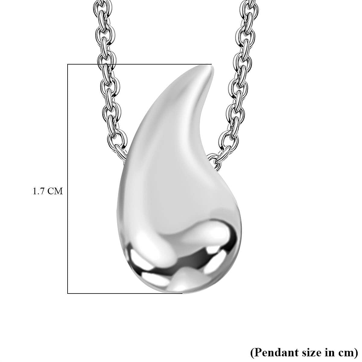 JCK Vegas Closeout - Sterling Silver Drop Pendant with Chain (Size 20)