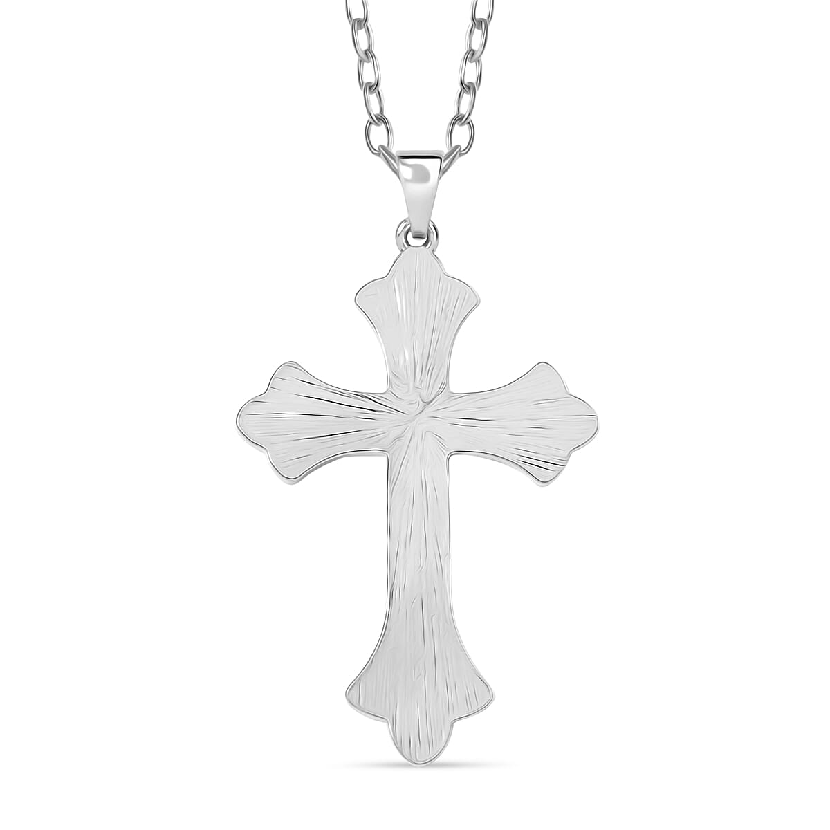Natural Color White Shell Pendant with Chain (Size 24)