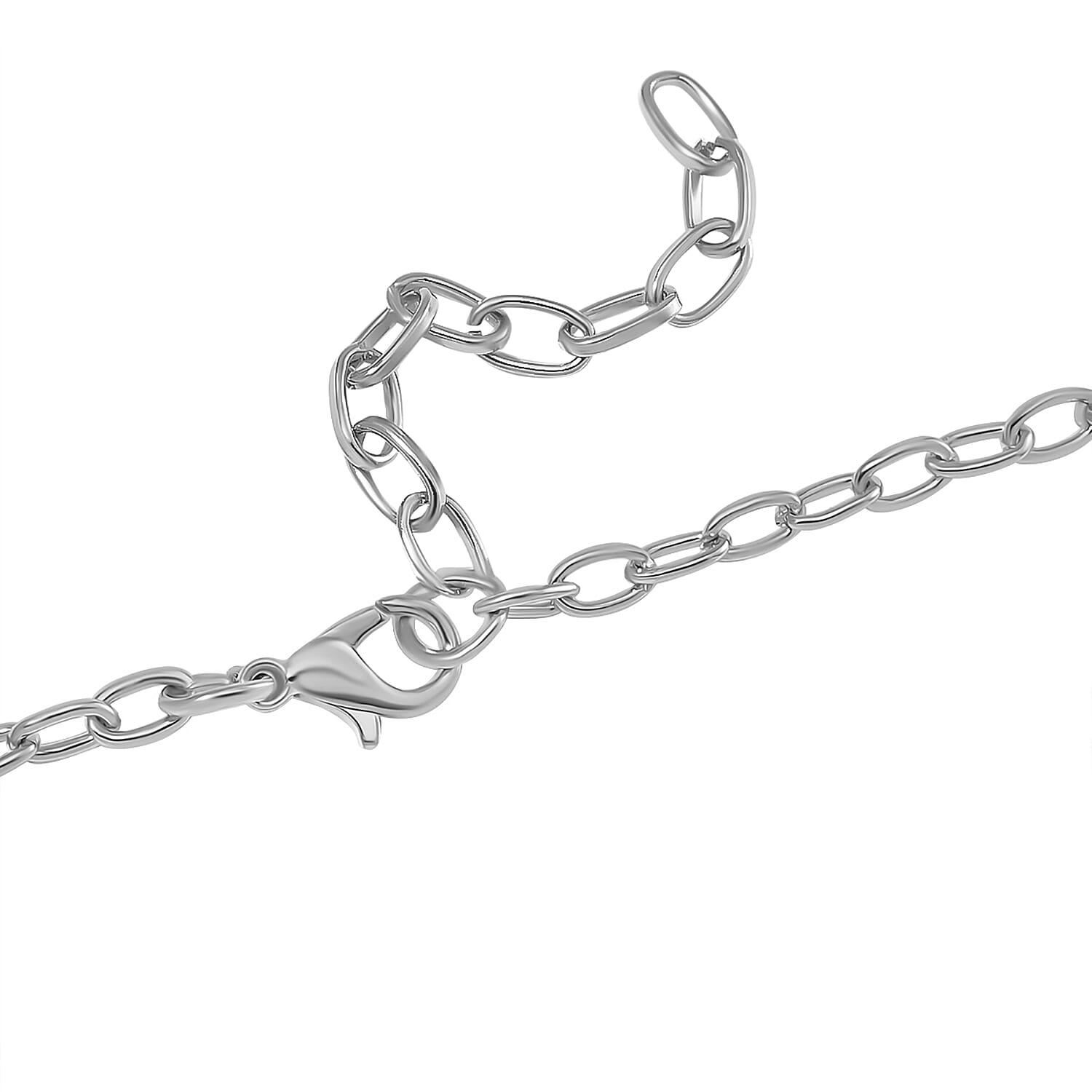 Abalone Shell, White Crystal Pendant with Chain (Size 24)