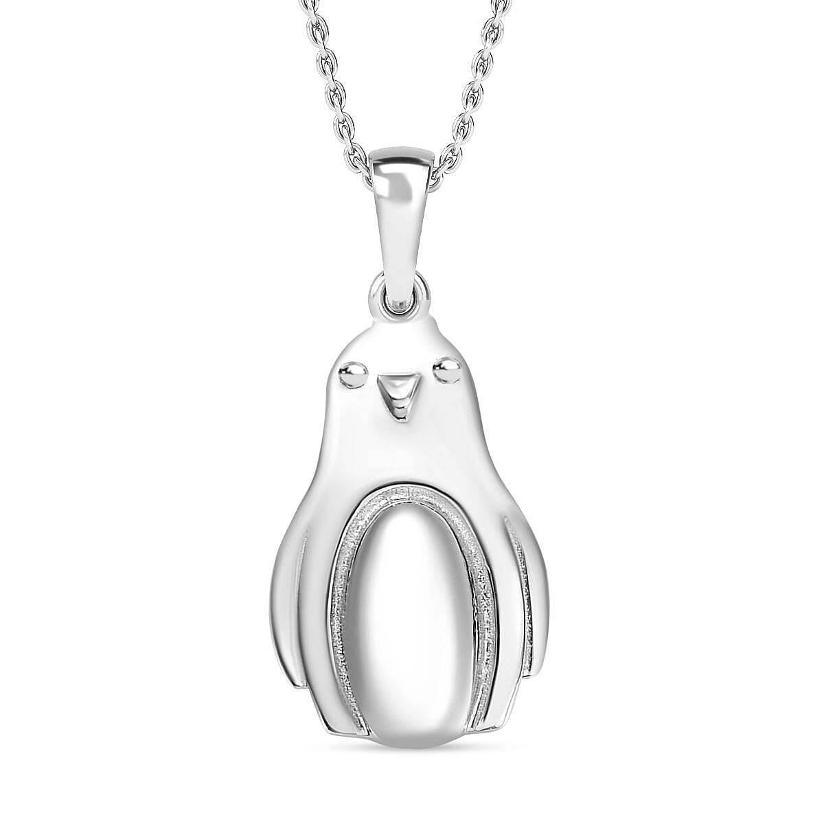 Pendant with Chain (Size 20) in rhodium Sterling Silver  Wt. 5.9 Gms