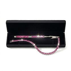 3 Piece Set of White Mystic Crystal Bracelet (7.5 Inch) with Bracelet Buddy and Bracelet Box 70.00 Ct.