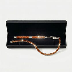 3 Piece Set of White Mystic Crystal Bracelet (7.5 Inch) with Bracelet Buddy and Bracelet Box 70.00 Ct.