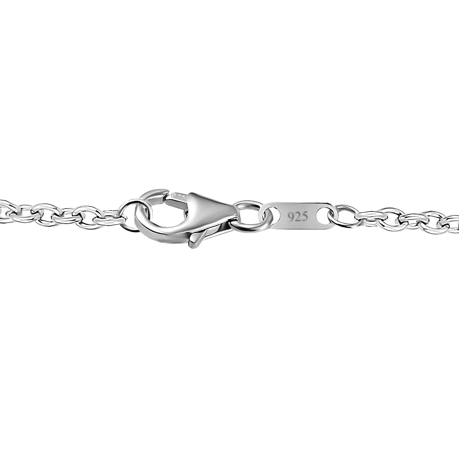 Multi-Tourmaline & White Zircon Pendant with Chain (Size 20) in Rhodium Overlay Sterling Silver 1.83 Ct.