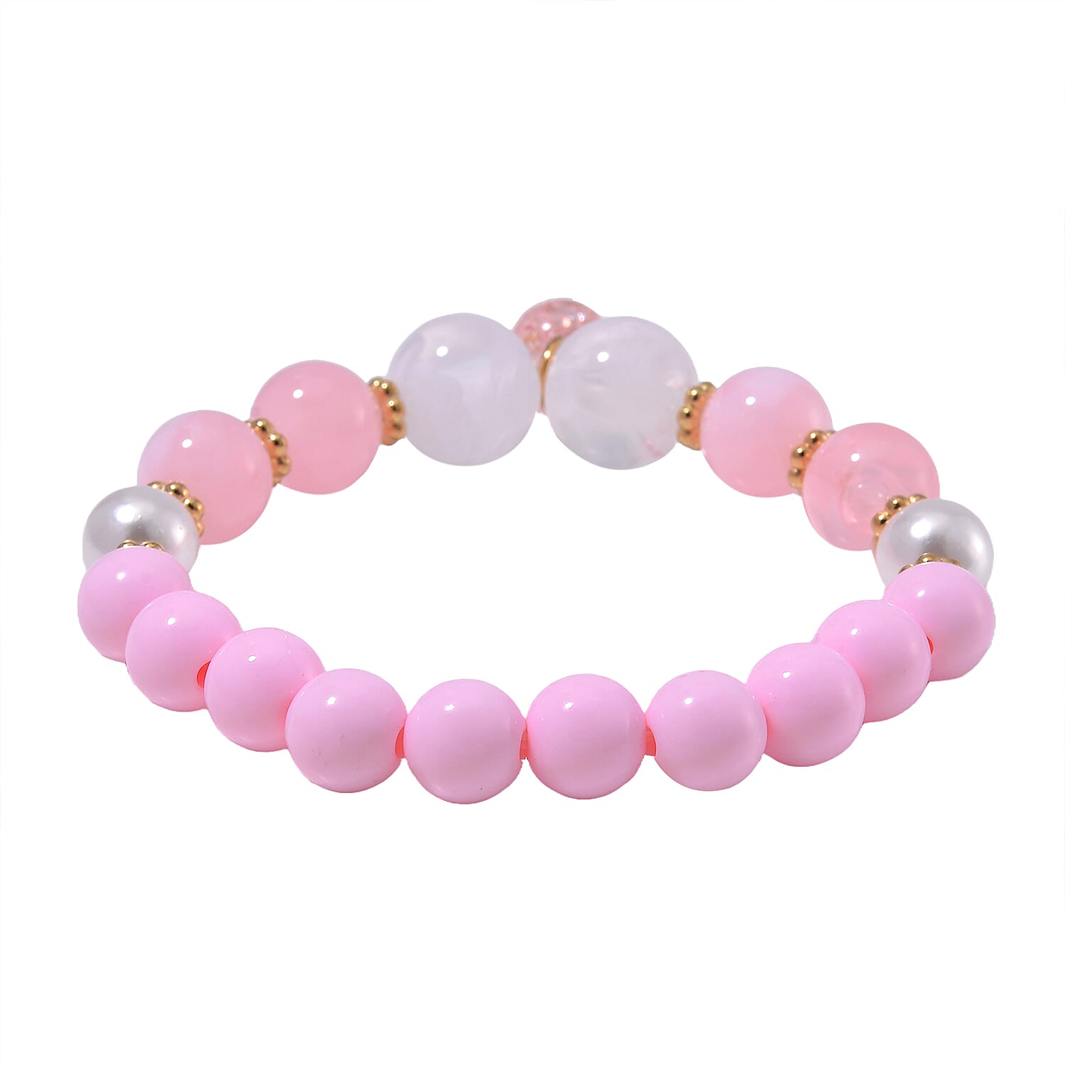 CYBER MONDAY MEGA DEAL - 4 Piece Set - STRADA Crystal Watch With 3 Crystal Bracelets - Pink