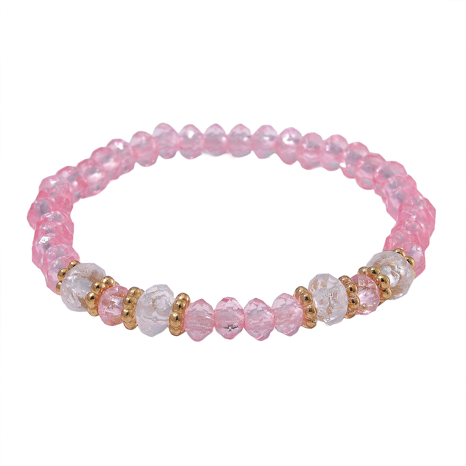 CYBER MONDAY MEGA DEAL - 4 Piece Set - STRADA Crystal Watch With 3 Crystal Bracelets - Pink